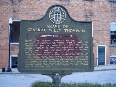 Grave of General Wiley Thompson Marker image. Click for full size.