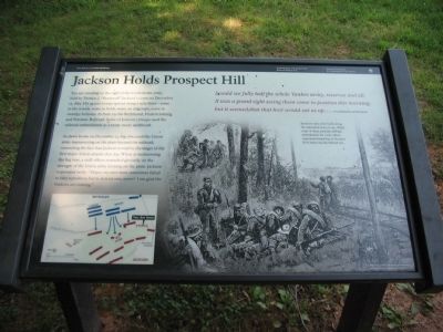 Jackson Holds Prospect Hill Marker. Click for full size. Jackson Holds Prospect Hill Marker image. Click for full size.