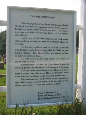 The Wee White Kirk Marker image. Click for full size.