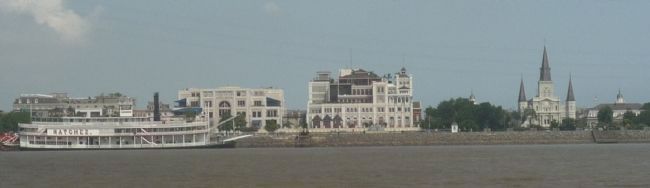 The Vieux Carré seen from the Mississippi River. Click for full size. The Vieux Carré seen from the Mississippi River image. Click for full size.