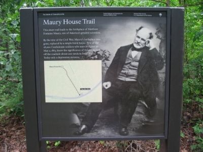Maury House Trail Marker. Click for full size. Maury House Trail Marker image. Click for full size.