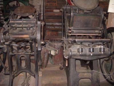 Printing Presses Used by the Enterprise. Click for full size. Printing Presses Used by the Enterprise image. Click for full size.