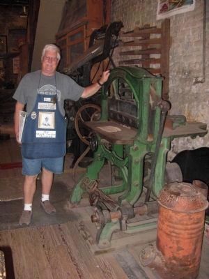 Don Harton, Tour Guide - Explaining Tools of the Trade. Click for full size. Don Harton, Tour Guide - Explaining Tools of the Trade image. Click for full size.