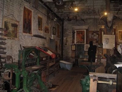 Basement of the Territorial Enterprise - Location of the Mark Twain Museum. Click for full size. Basement of the Territorial Enterprise - Location of the Mark Twain Museum image. Click for full size.