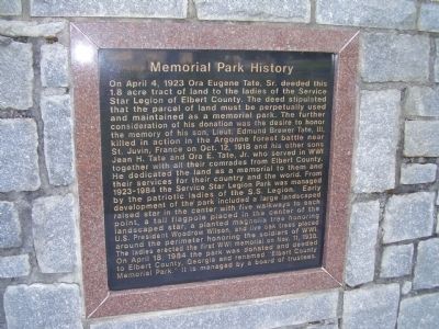 Memorial Park History Marker image. Click for full size.