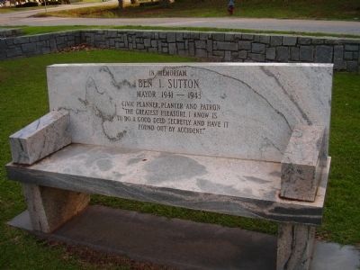 Ben I. Sutton Memorial Bench image. Click for full size.