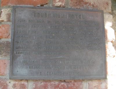 Gold Hill Hotel - Main Marker image. Click for full size.