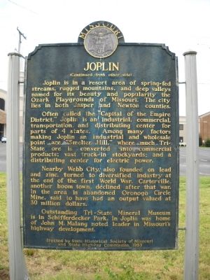 Joplin Marker image. Click for full size.