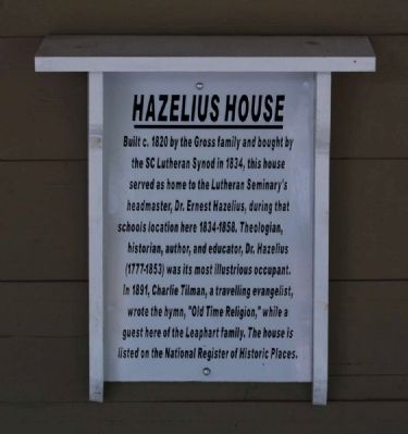 Hazelius House Marker image. Click for full size.