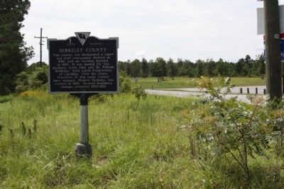 Berkeley County Marker, looking south , County Line Rd.(S-8-59). Click for full size. Berkeley County Marker, looking south , County Line Rd.(S-8-59) image. Click for full size.