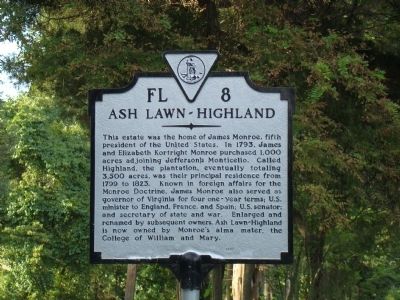 Ash Lawn – Highland Marker image. Click for full size.
