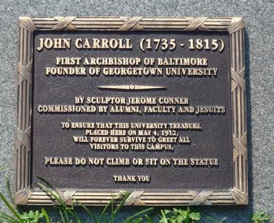 John Carroll Marker. Click for full size. John Carroll Marker image. Click for full size.