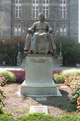 John Carroll marker and statue image. Click for full size.
