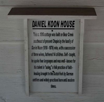 Daniel Koon House Marker image. Click for full size.