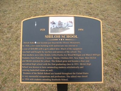 Shiloh School Marker image. Click for full size.