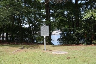 Santee Limestone / Limestone and Marl Formations Marker, Lake Marion seen in background image. Click for full size.