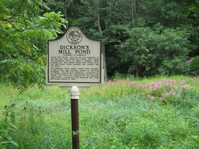 Dickson's Mill Pond Marker image. Click for full size.