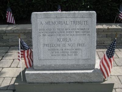 New Providence Veterans Memorial Park - Korea Marker image. Click for full size.
