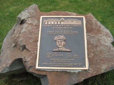Chief Philip Koechlein Marker image. Click for full size.
