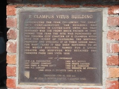 E Clampus Vitus Building Marker. Click for full size. E Clampus Vitus Building Marker image. Click for full size.