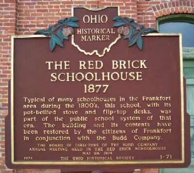 The Red Brick Schoolhouse Marker. Click for full size. The Red Brick Schoolhouse Marker image. Click for full size.