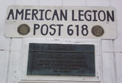 P.F.C. Franklin E. Sollars Marker image. Click for full size.