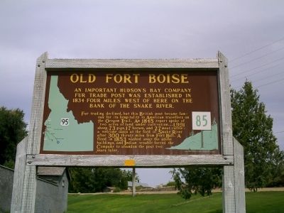 Old Fort Boise Marker image. Click for full size.