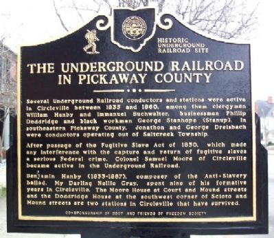 The Underground Railroad in Pickaway County Marker image. Click for full size.