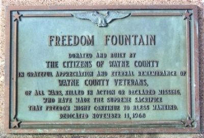 Freedom Fountain Marker. Click for full size. Freedom Fountain Marker image. Click for full size.