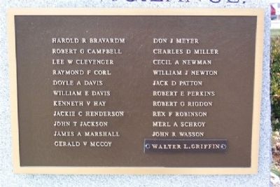 Korean War Memorial Roll of Honor. Click for full size. Korean War Memorial Roll of Honor image. Click for full size.