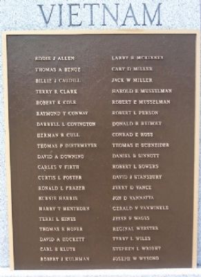 Vietnam War Memorial Roll of Honor image. Click for full size.