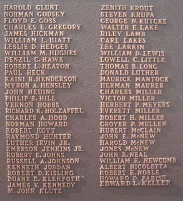 Wayne Township World War II Memorial Roll of Honor. Click for full size. Wayne Township World War II Memorial Roll of Honor image. Click for full size.