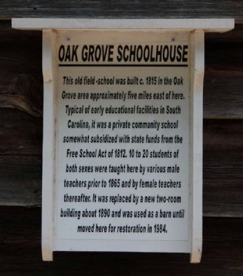 Oak Grove Schoolhouse Marker image. Click for full size.