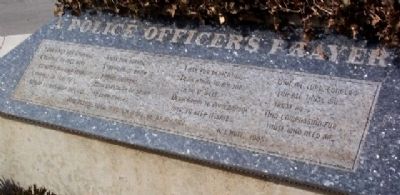 Richmond Police Department Memorial Prayer. Click for full size. Richmond Police Department Memorial Prayer image. Click for full size.