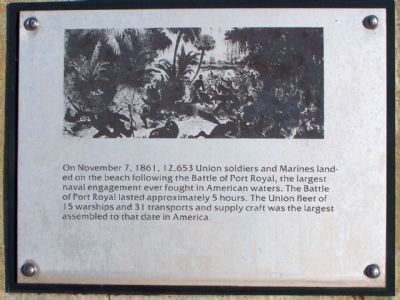 Battle of Port Royal Marker image. Click for full size.