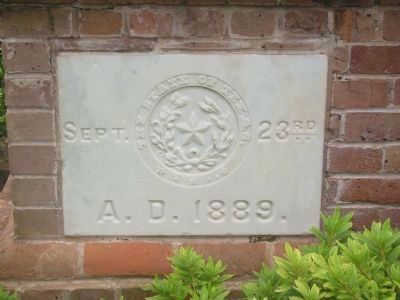 Old Main Building cornerstone image. Click for full size.