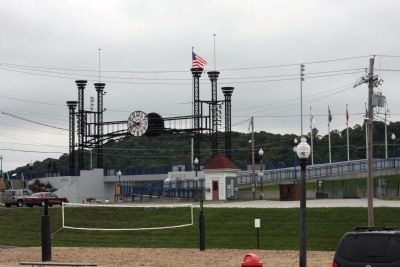 Lawrenceburg Clock Levee. Click for full size. Lawrenceburg Clock Levee image. Click for full size.