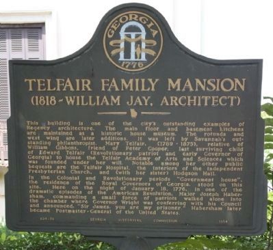 Telfair Family Mansion Marker image. Click for full size.