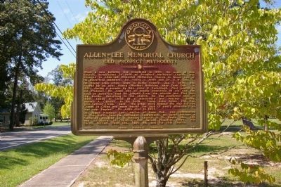 Allen-Lee Memorial Church Marker. Click for full size. Allen-Lee Memorial Church Marker image. Click for full size.