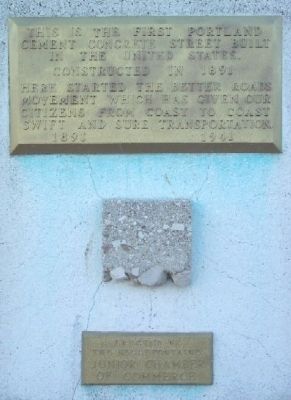 First Portland Cement Concrete Street Marker image. Click for full size.