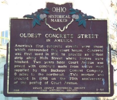 Oldest Concrete Street in America Marker image. Click for full size.