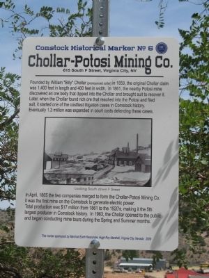 Chollar – Potosi Mining Co. Marker image. Click for full size.