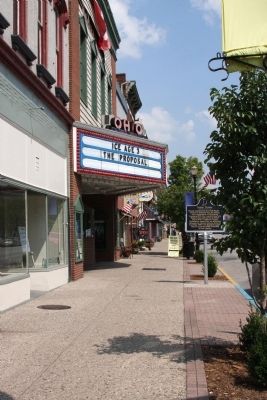 Looking East - - "Ohio" Theater & Irene Dunne Marker image. Click for full size.