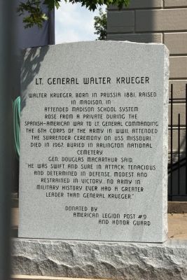 Lt. General Walter Krueger Marker. Click for full size. Lt. General Walter Krueger Marker image. Click for full size.