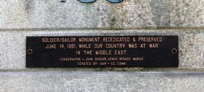 Rededication Plaque of 1991. Click for full size. Rededication Plaque of 1991 image. Click for full size.