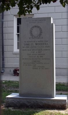 Wide View - - Samuel Woodfill Marker image. Click for full size.