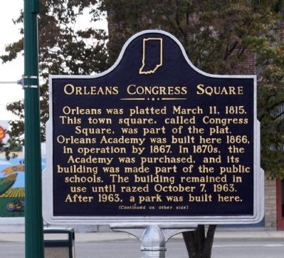 Side A - - Orleans Congress Square Marker image. Click for full size.