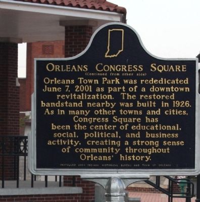 Side B - - Orleans Congress Square Marker image. Click for full size.