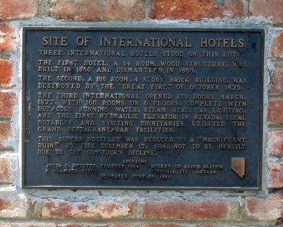 Site of International Hotels Marker. Click for full size. Site of International Hotels Marker image. Click for full size.
