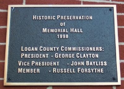 Historical Preservation of Memorial Hall Marker image. Click for full size.